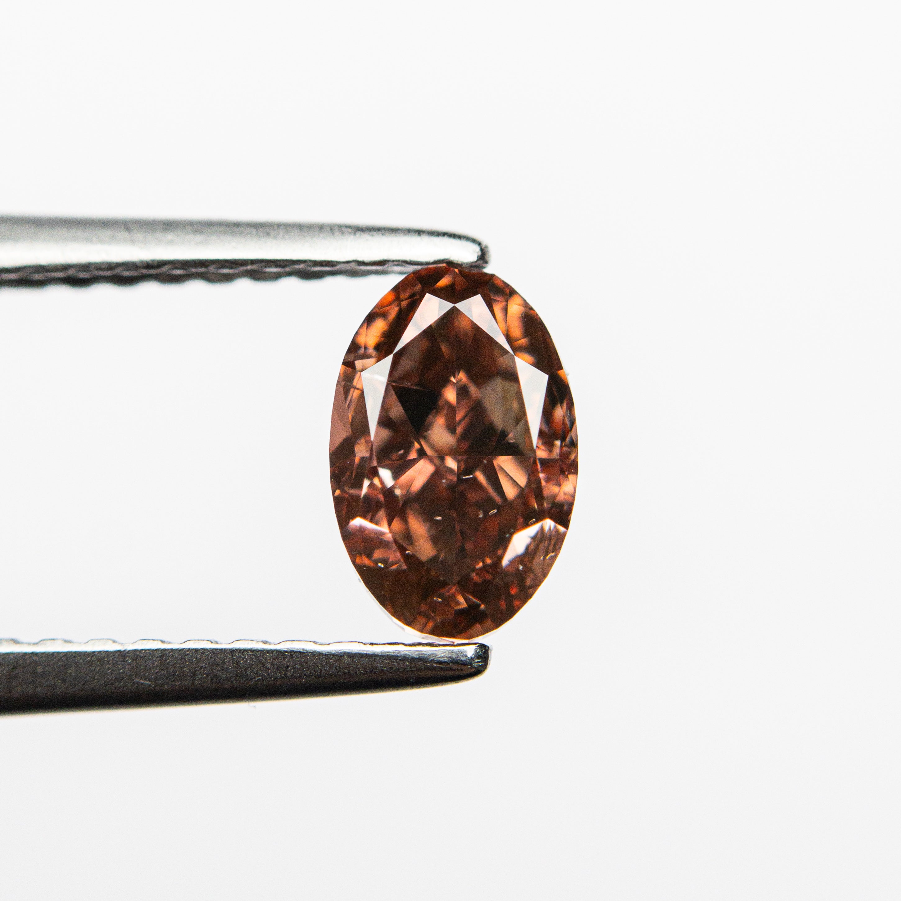 0.80ct 6.64x4.33x3.25mm GIA SI2 Fancy Deep Brownish Orangy Pink Oval Brilliant π¦πΊ 24162-01