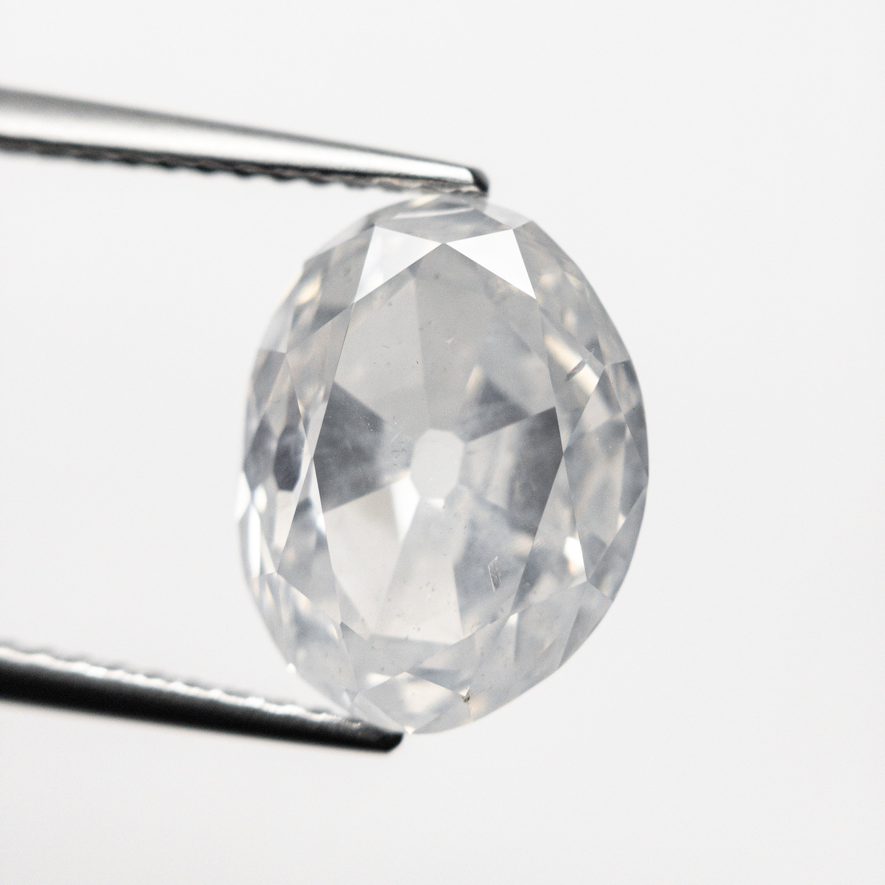 5.54ct 11.83x9.02x6.02mm GIA I2 Fancy White Modern Antique Oval Old Mine Cut 19722-01