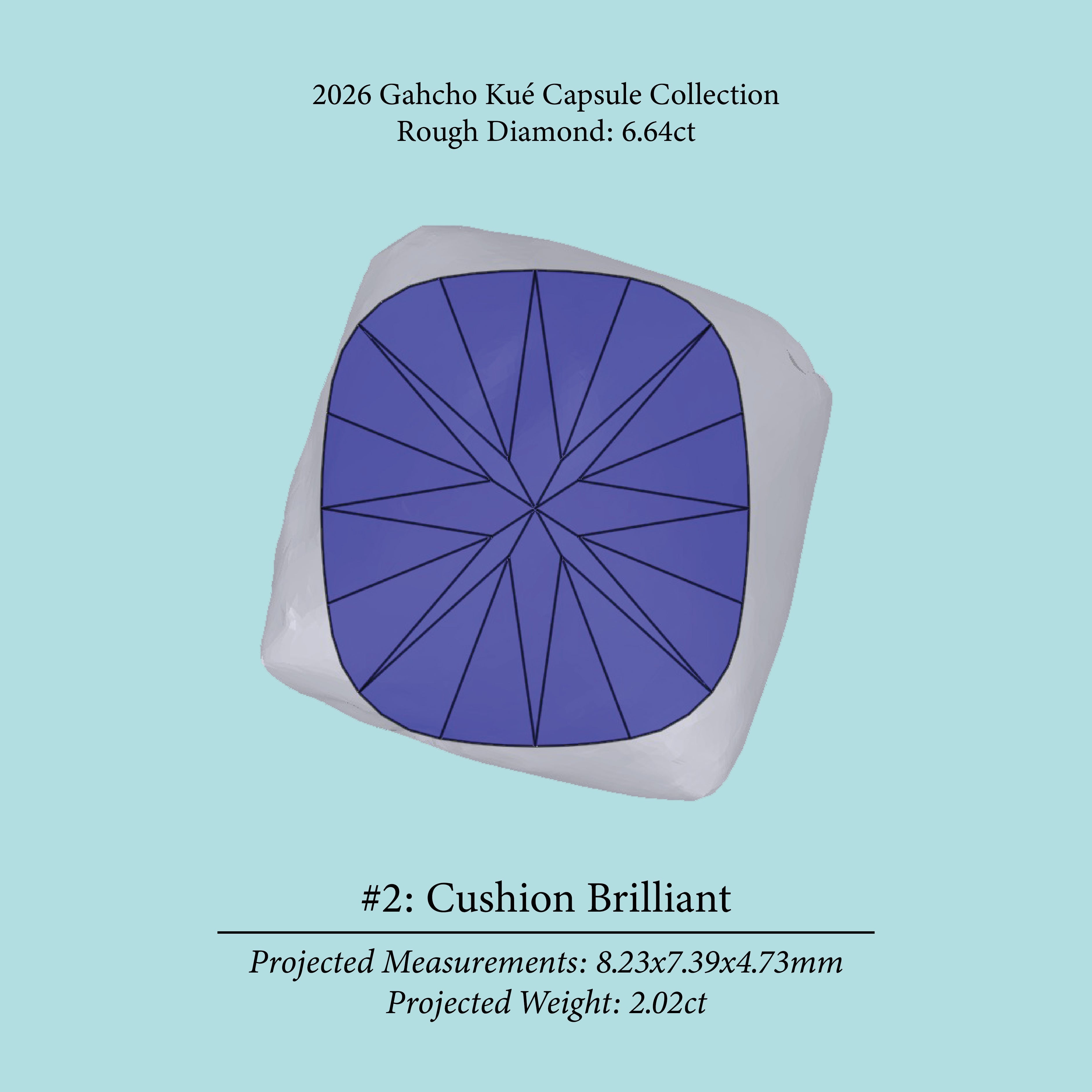 6.64ct SI2 L Pre-Cut Canadian Champagne Diamond 27944
