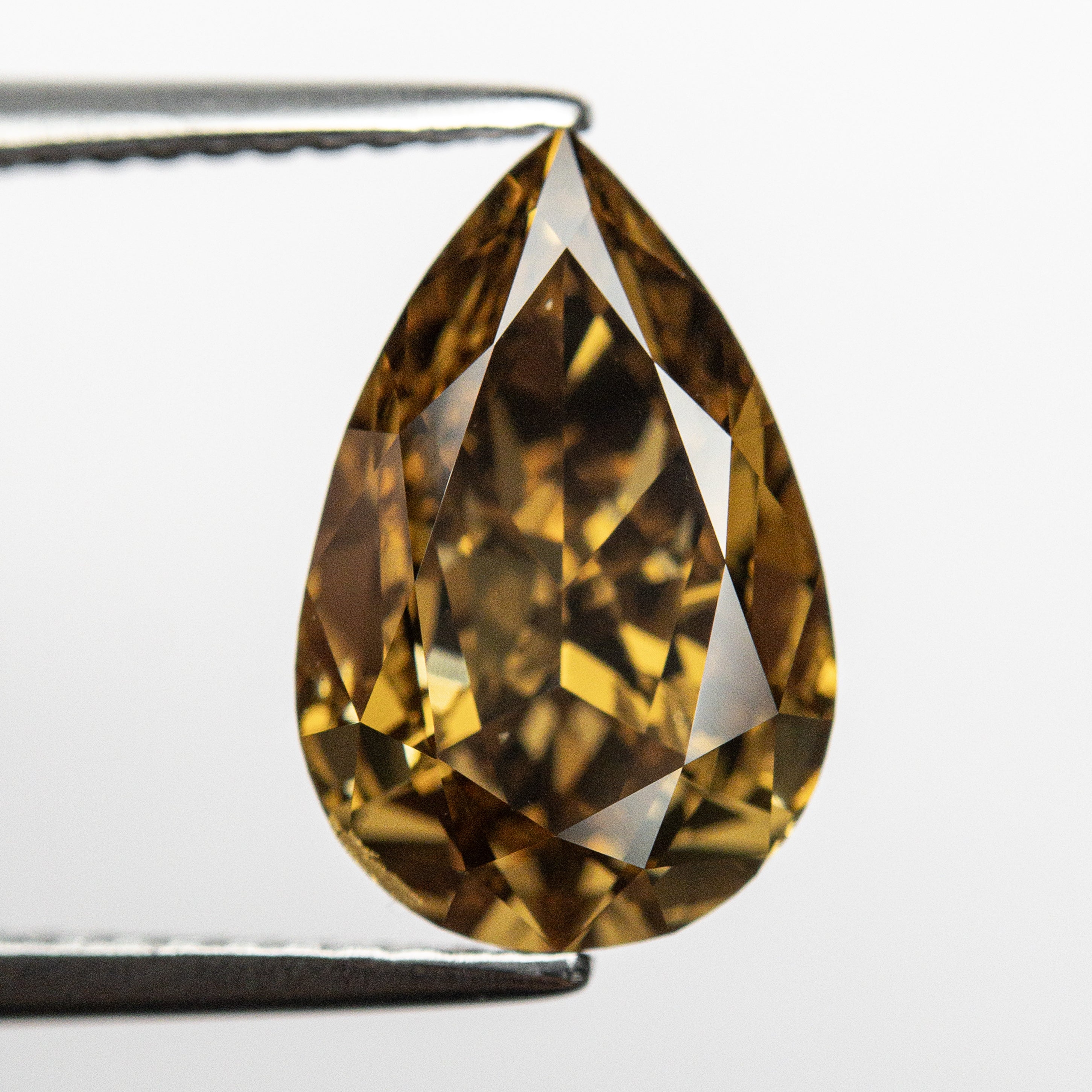 2.50ct 11.97x7.83x4.23mm GIA SI1 Fancy Dark Yellow-Brown Pear Brilliant π¦πΊ 24110-01