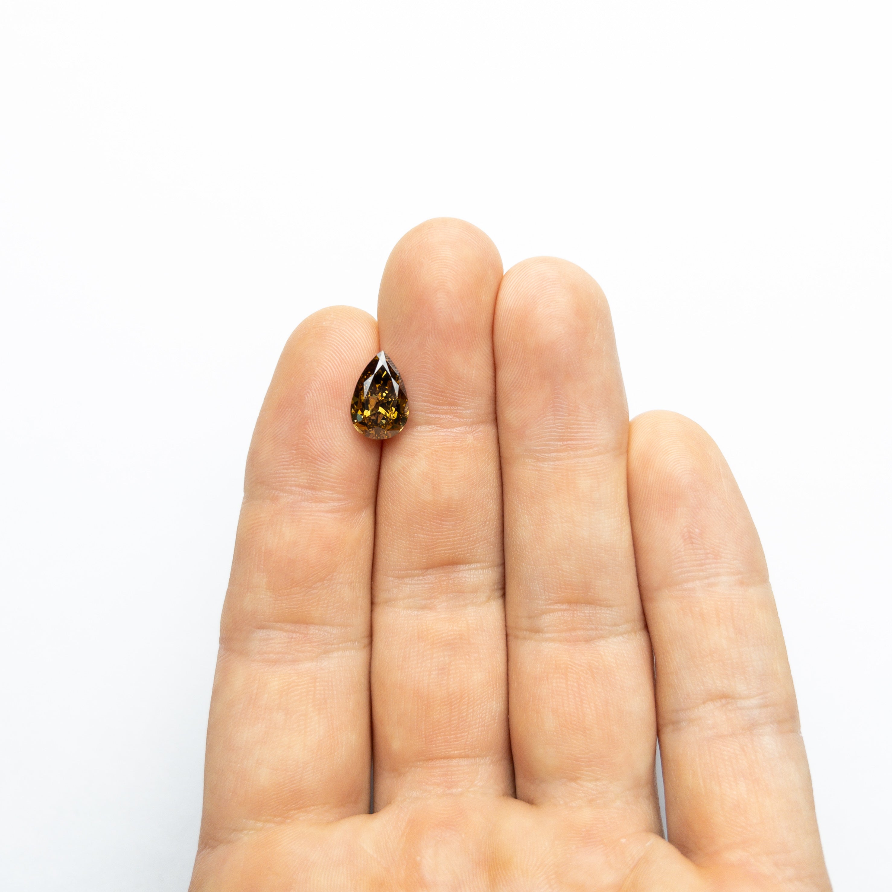 2.50ct 11.97x7.83x4.23mm GIA SI1 Fancy Dark Yellow-Brown Pear Brilliant π¦πΊ 24110-01