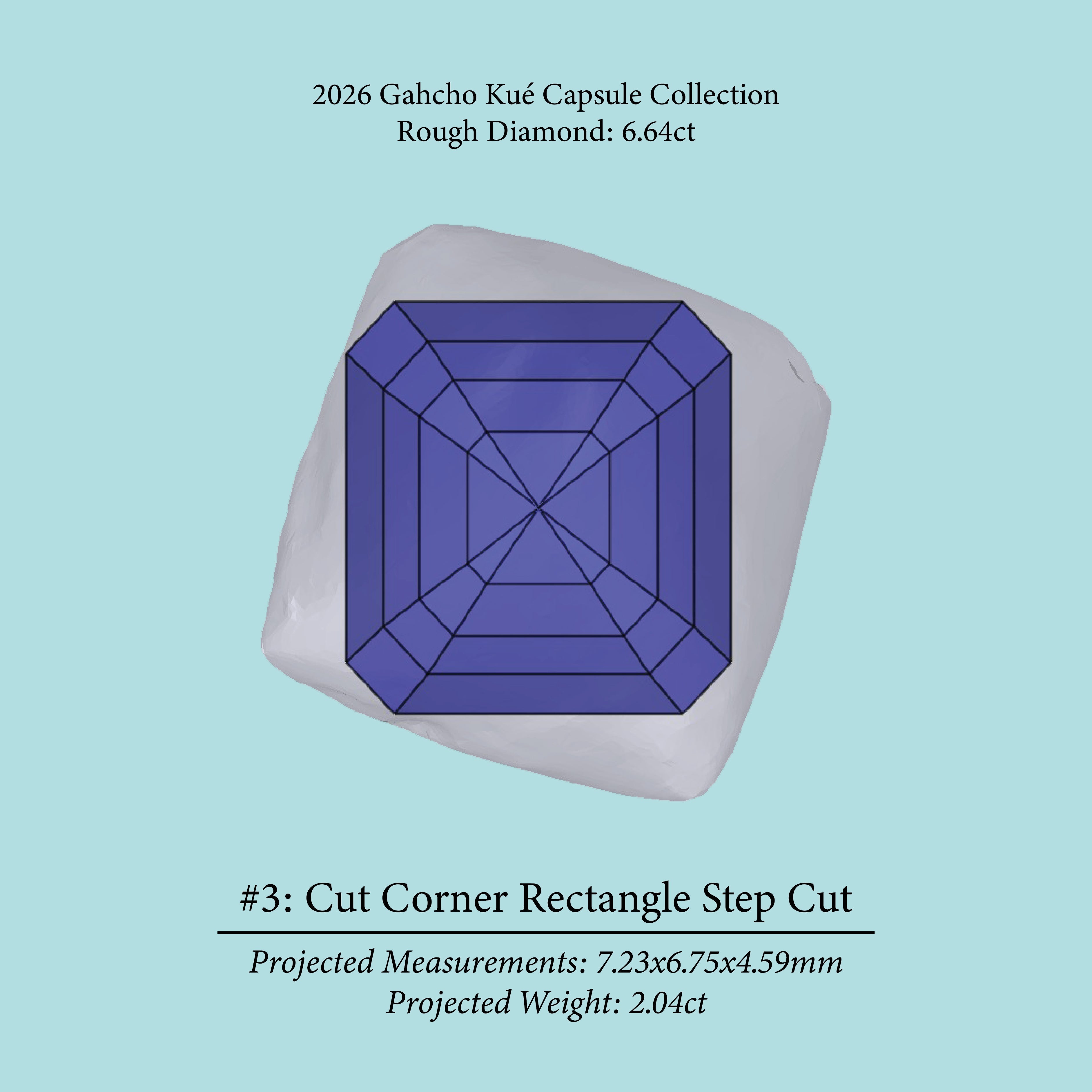 6.64ct SI2 L Pre-Cut Canadian Champagne Diamond 27944
