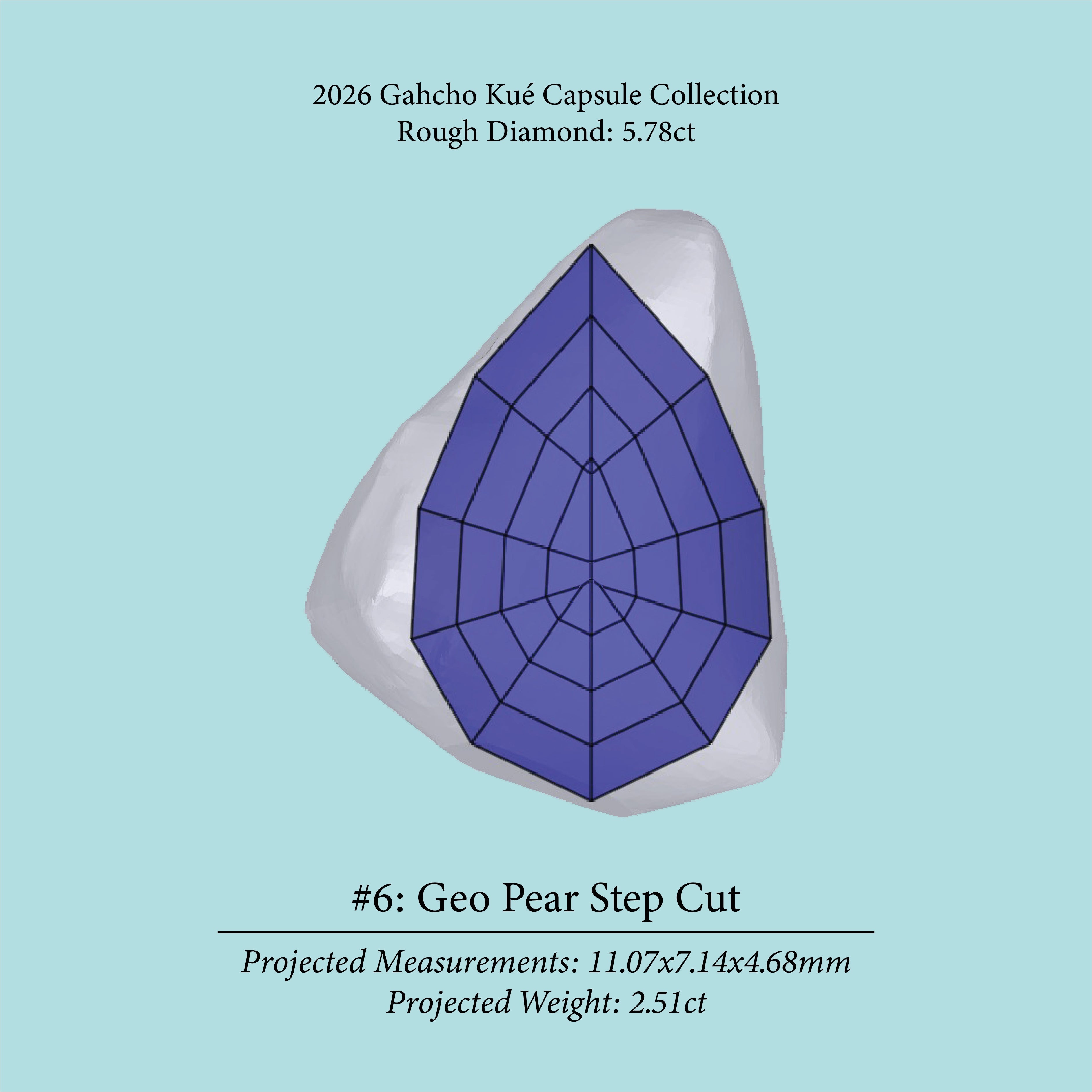 5.78ct VS2 C2 Pre-Cut Canadian Champagne Diamond 27941