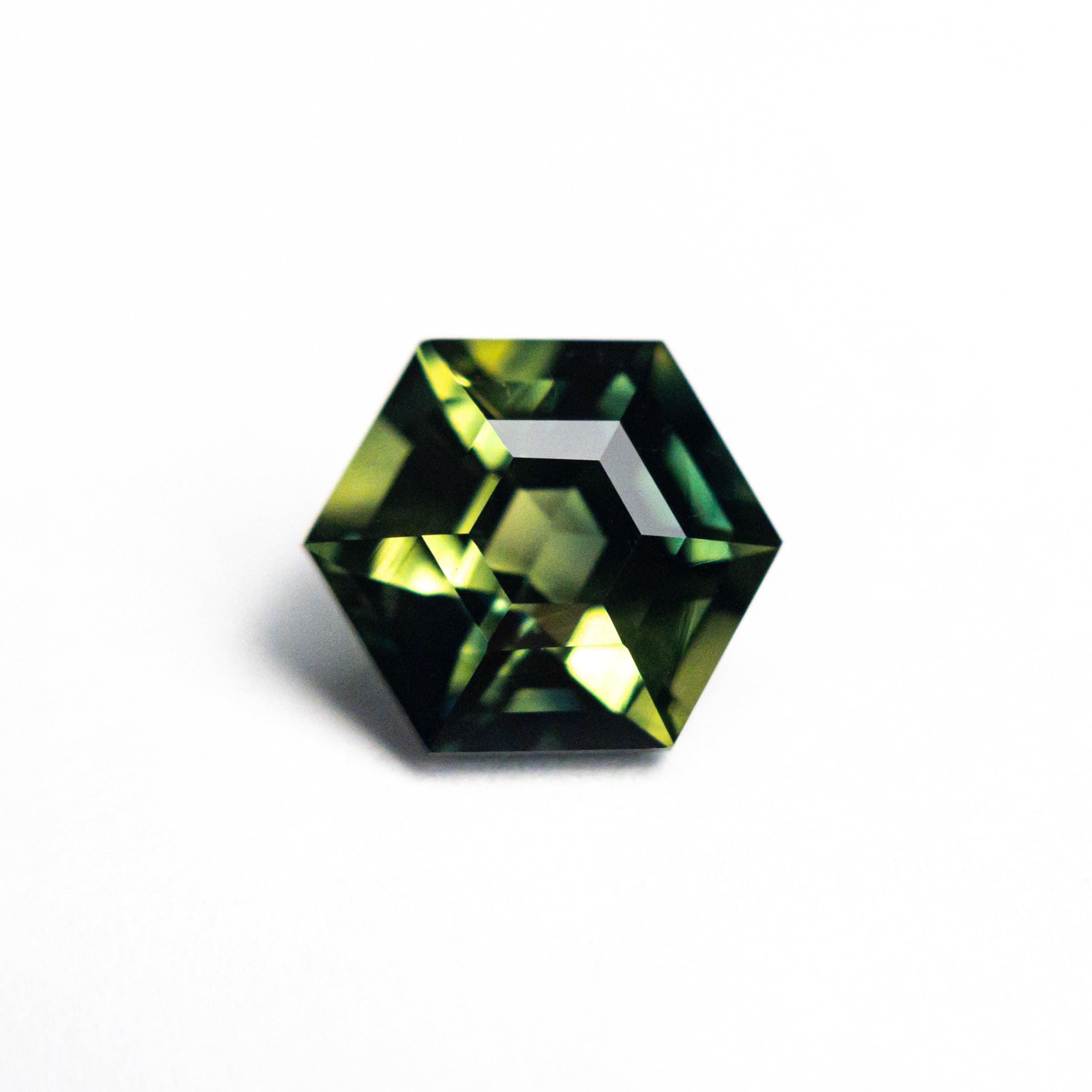 2.36ct 8.54x7.38x4.95mm Hexagon Step Cut Sapphire 25385-01