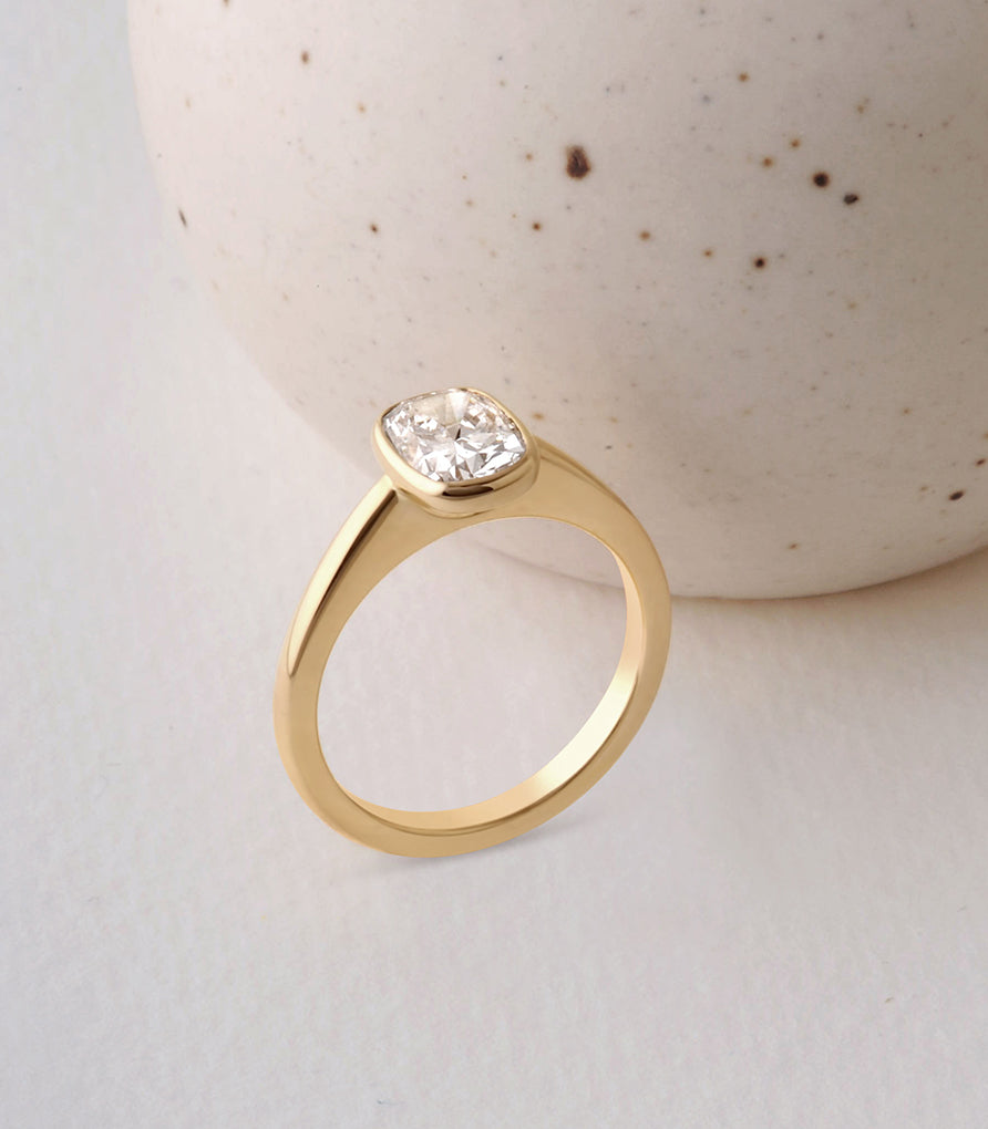 Bella Ring - Cushion-Cut Canadian Diamond
