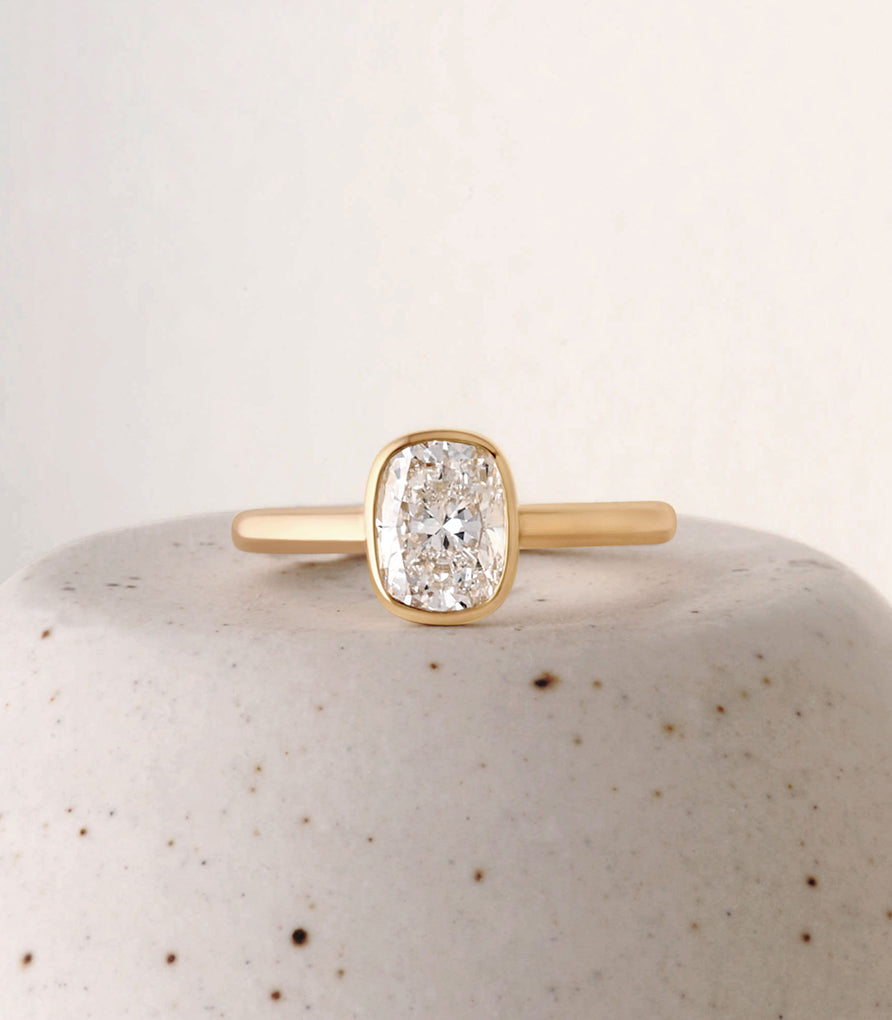 Bella Ring - Cushion-Cut Canadian Diamond