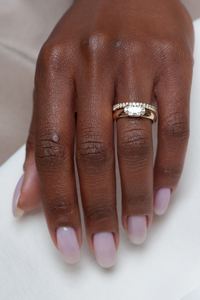 Ava Ring - Moval Brilliant-Cut Diamond