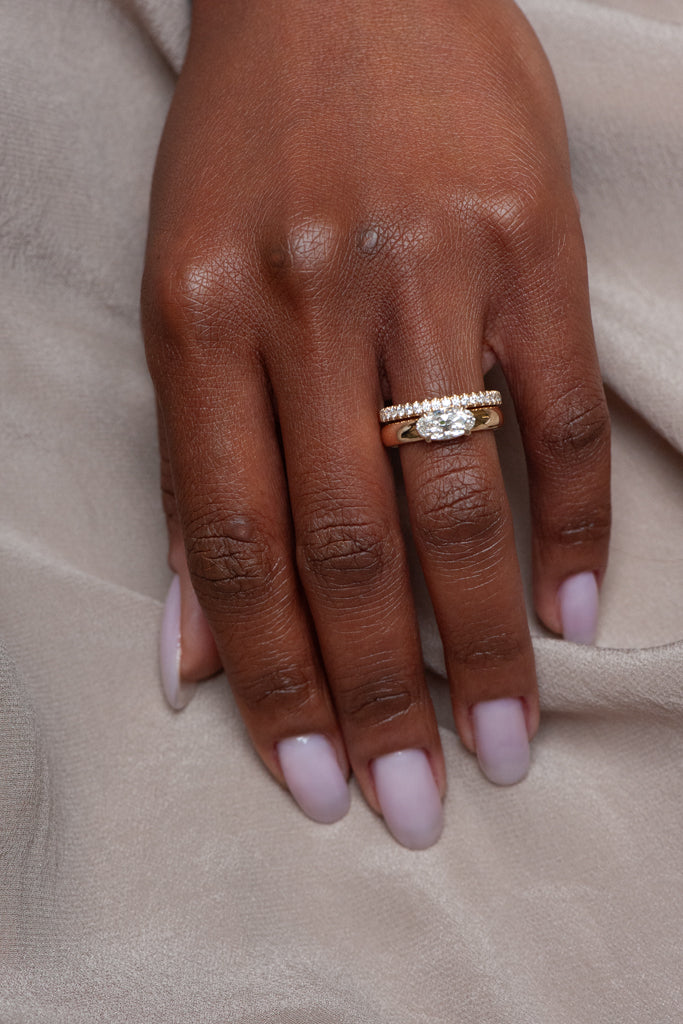 Ava Ring - Moval Brilliant-Cut Diamond