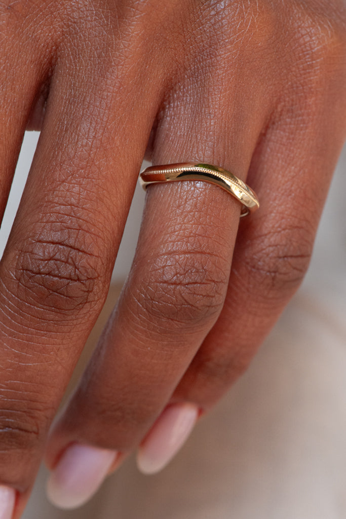 Harper Ring with Milgrain