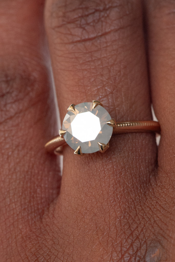 Simone Ring - Opalescent Grey Diamond