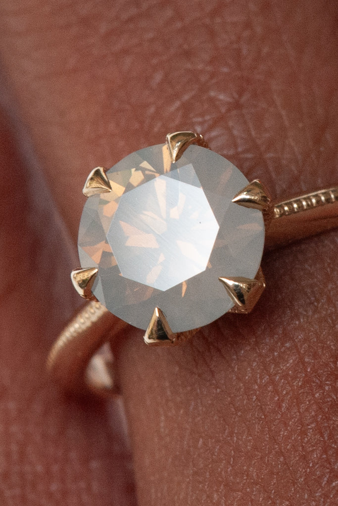 Simone Ring - Opalescent Grey Diamond
