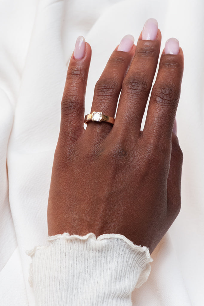 Sorella Ring - Modern Antique Old Mine Cut Diamond
