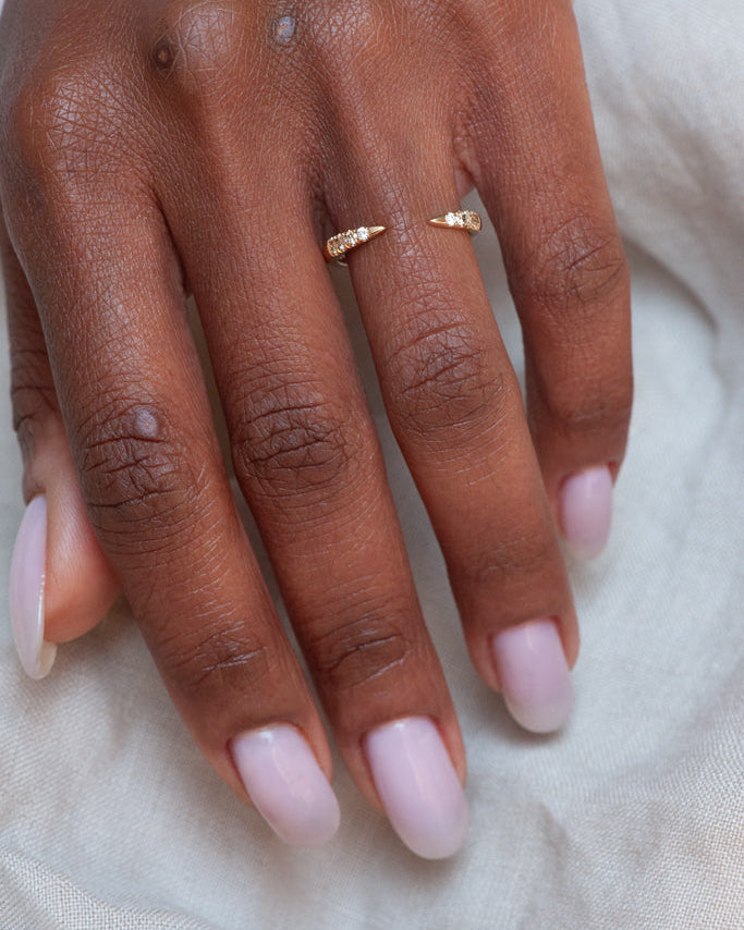 Diamond Torc Ring - Champagne
