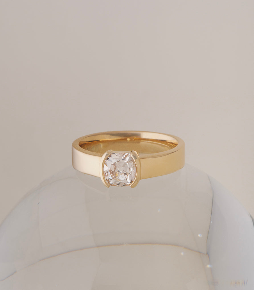 Sorella Ring - Modern Antique Old Mine Cut Diamond