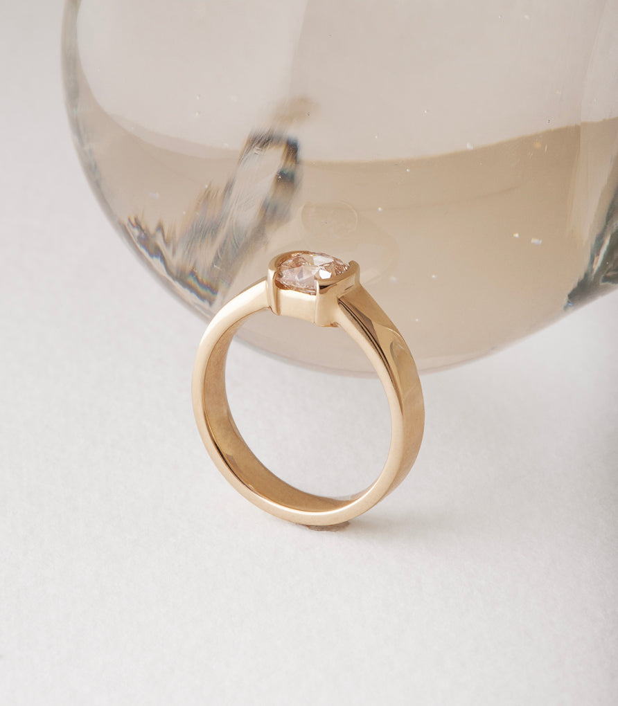 Sorella Ring - Modern Antique Old Mine Cut Diamond