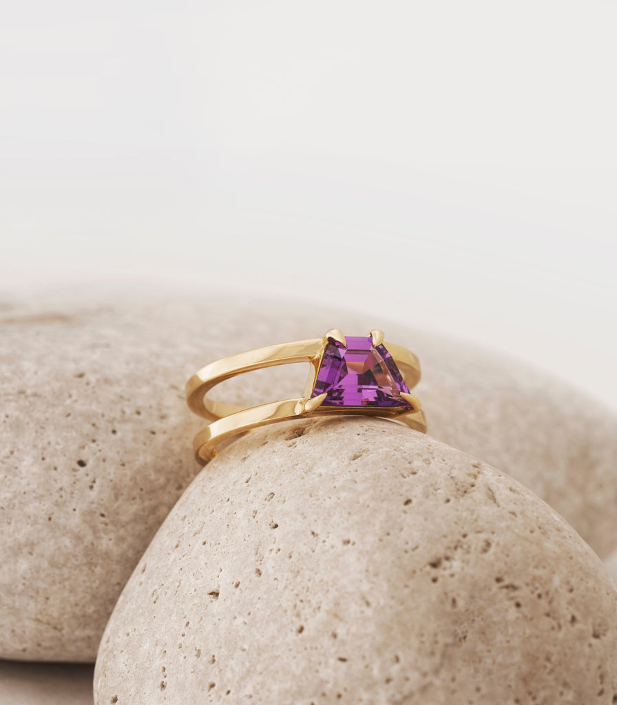 Amalfi Ring - Trapezoid Sapphire