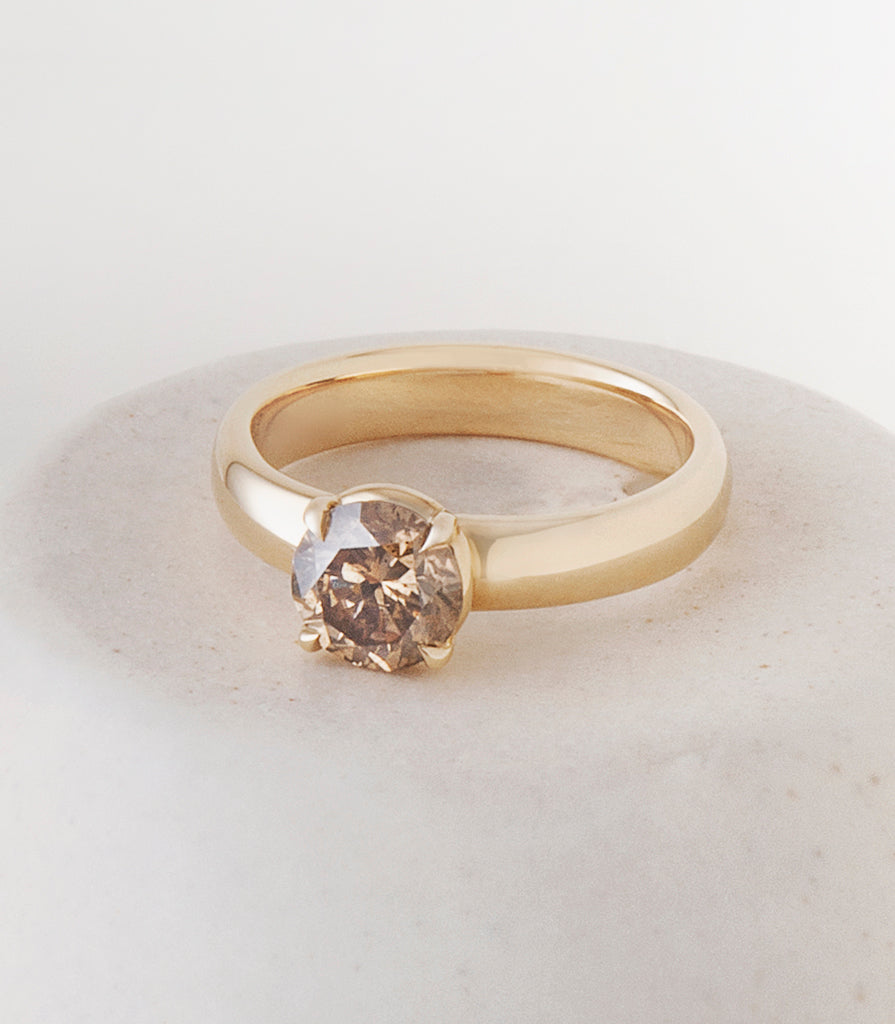 Ava Ring - Champagne Diamond