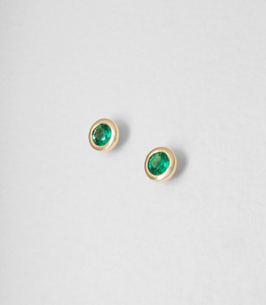 Buoy Studs - Emeralds
