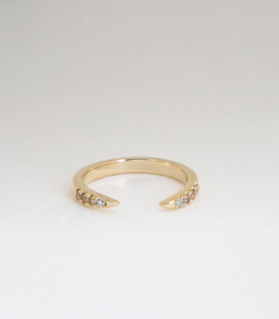Diamond Torc Ring - Champagne
