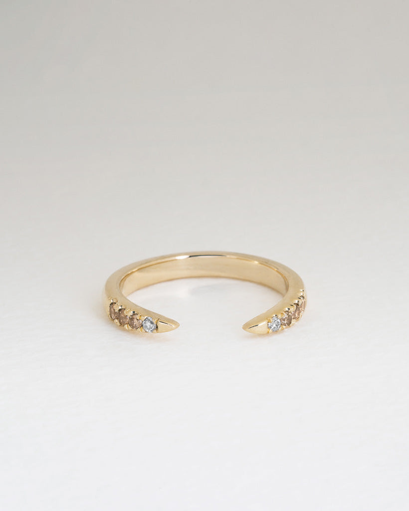 Diamond Torc Ring - Champagne