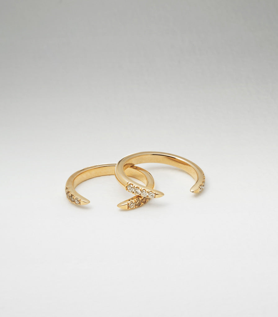 Diamond Torc Ring - Champagne
