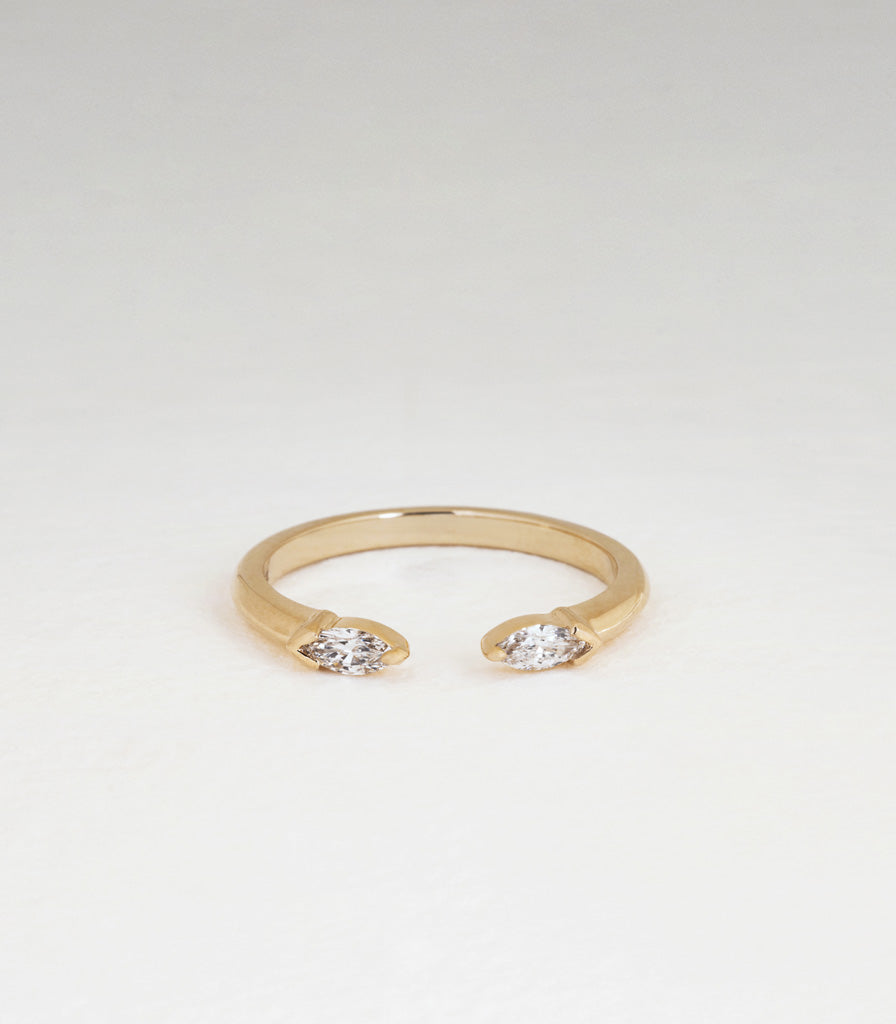 Marquise Diamond Torc Ring
