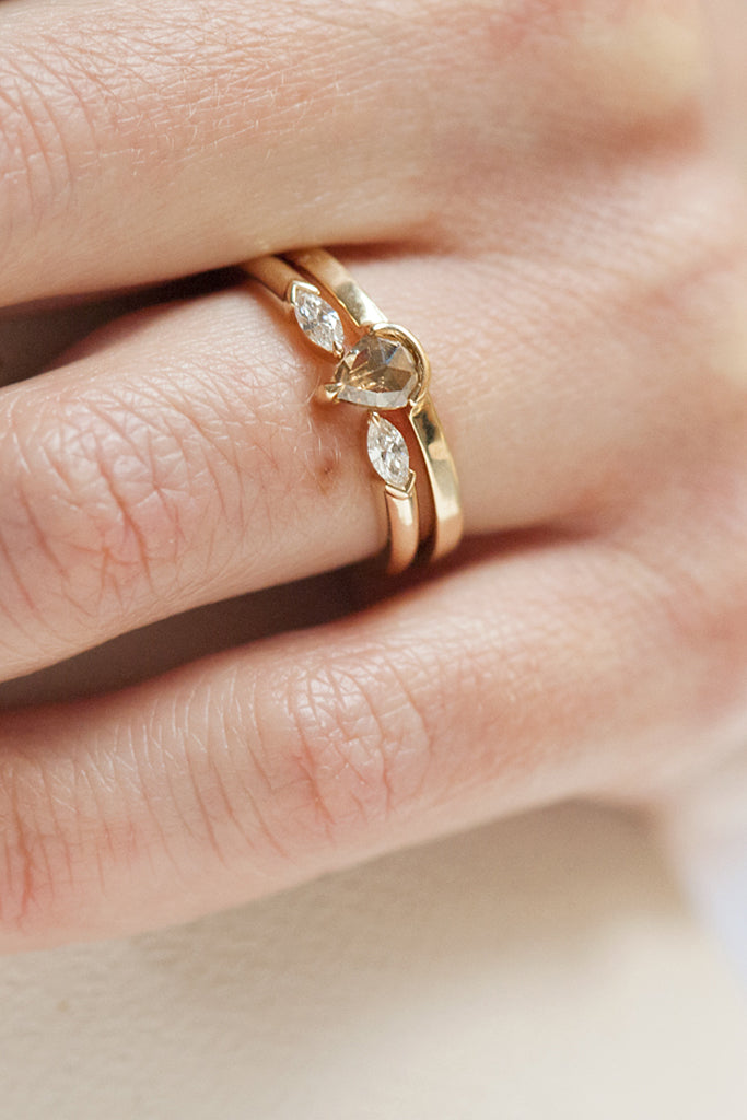 Marquise Diamond Torc Ring