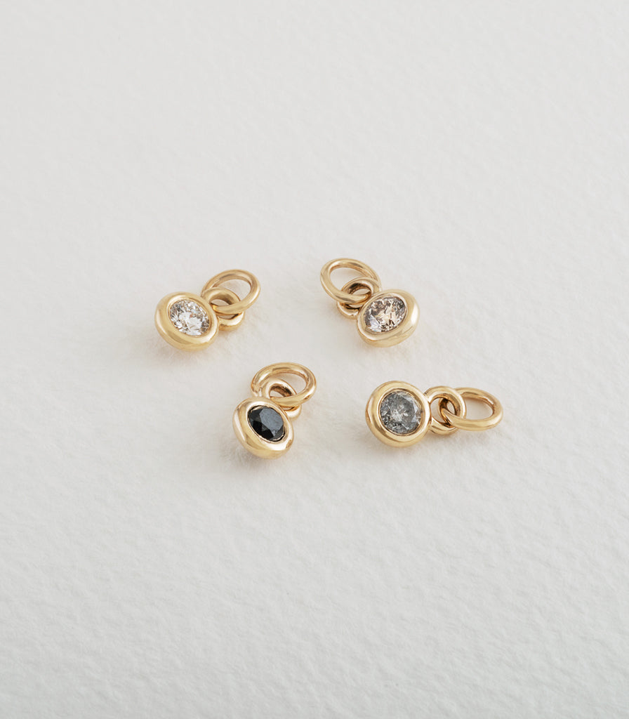 Buoy Charm - Salt and Pepper Diamond