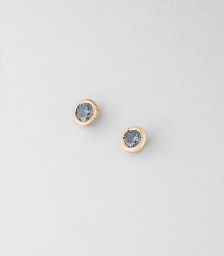 Buoy Studs - Salt and Pepper Diamonds