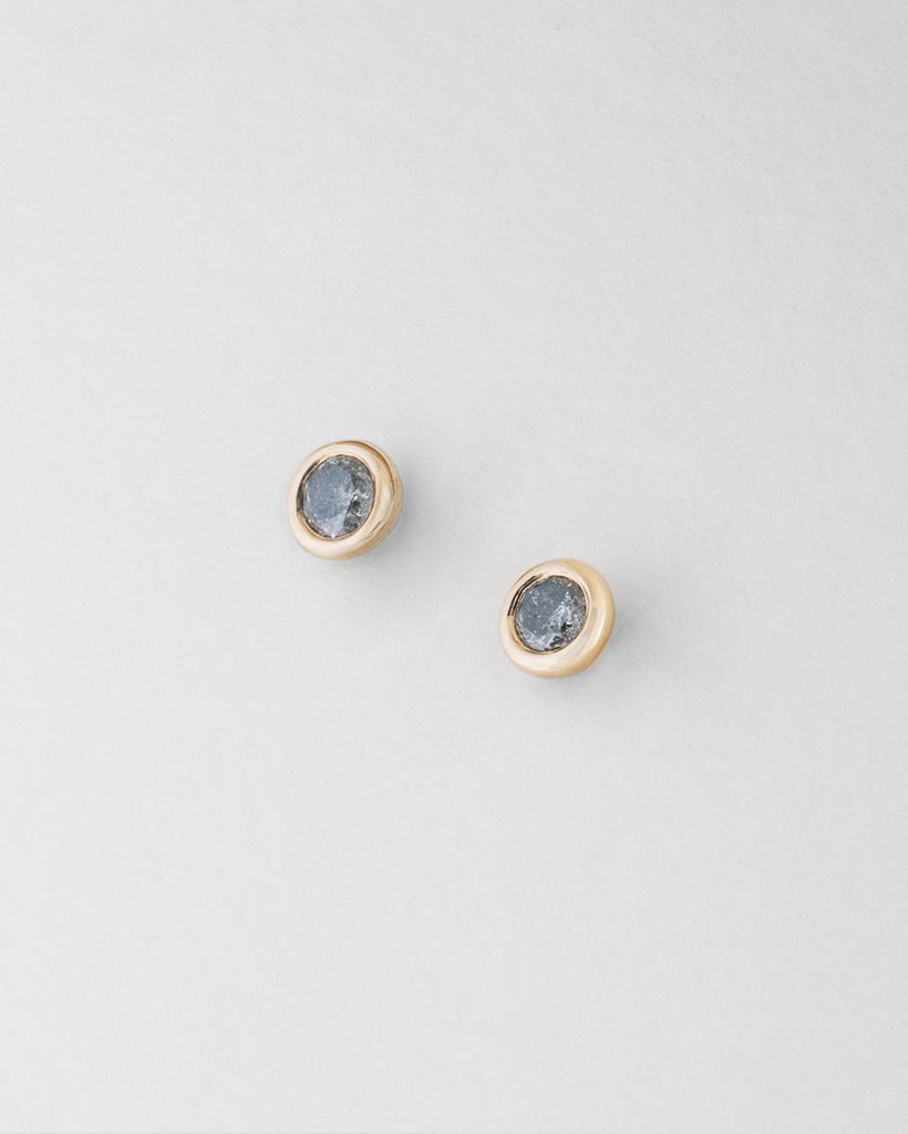 Buoy Studs - Salt and Pepper Diamonds