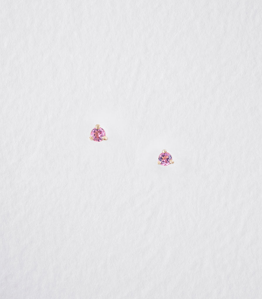 Cocktail Studs - Pink Tourmaline