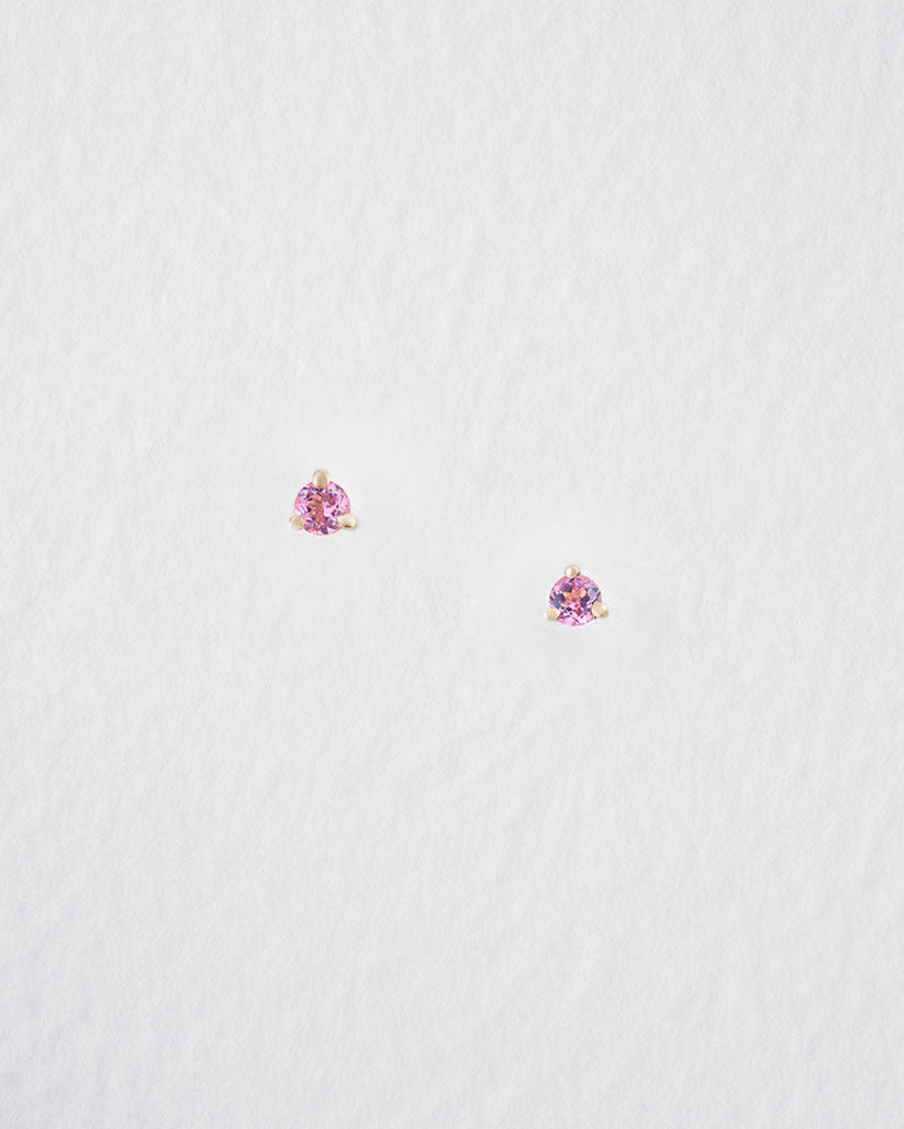 Cocktail Studs - Pink Tourmaline