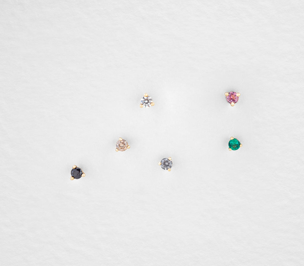 Cocktail Studs - Pink Tourmaline