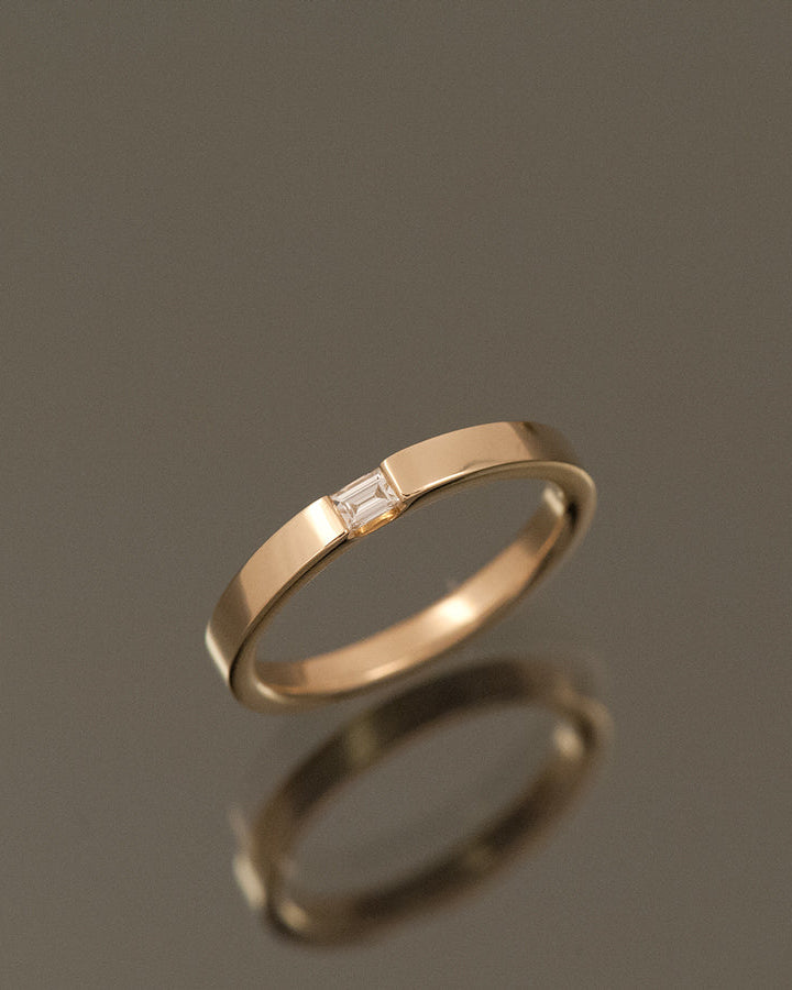 Diamond Slice Ring - Baguette