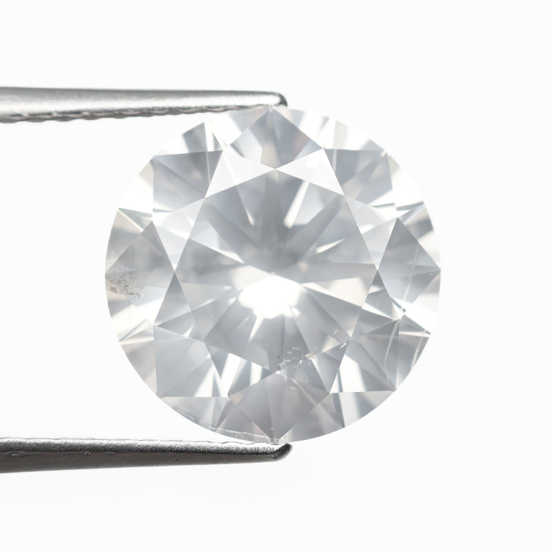 4.00ct 10.13x10.12x6.25mm GIA I2 Fancy White Round Brilliant 19263-01