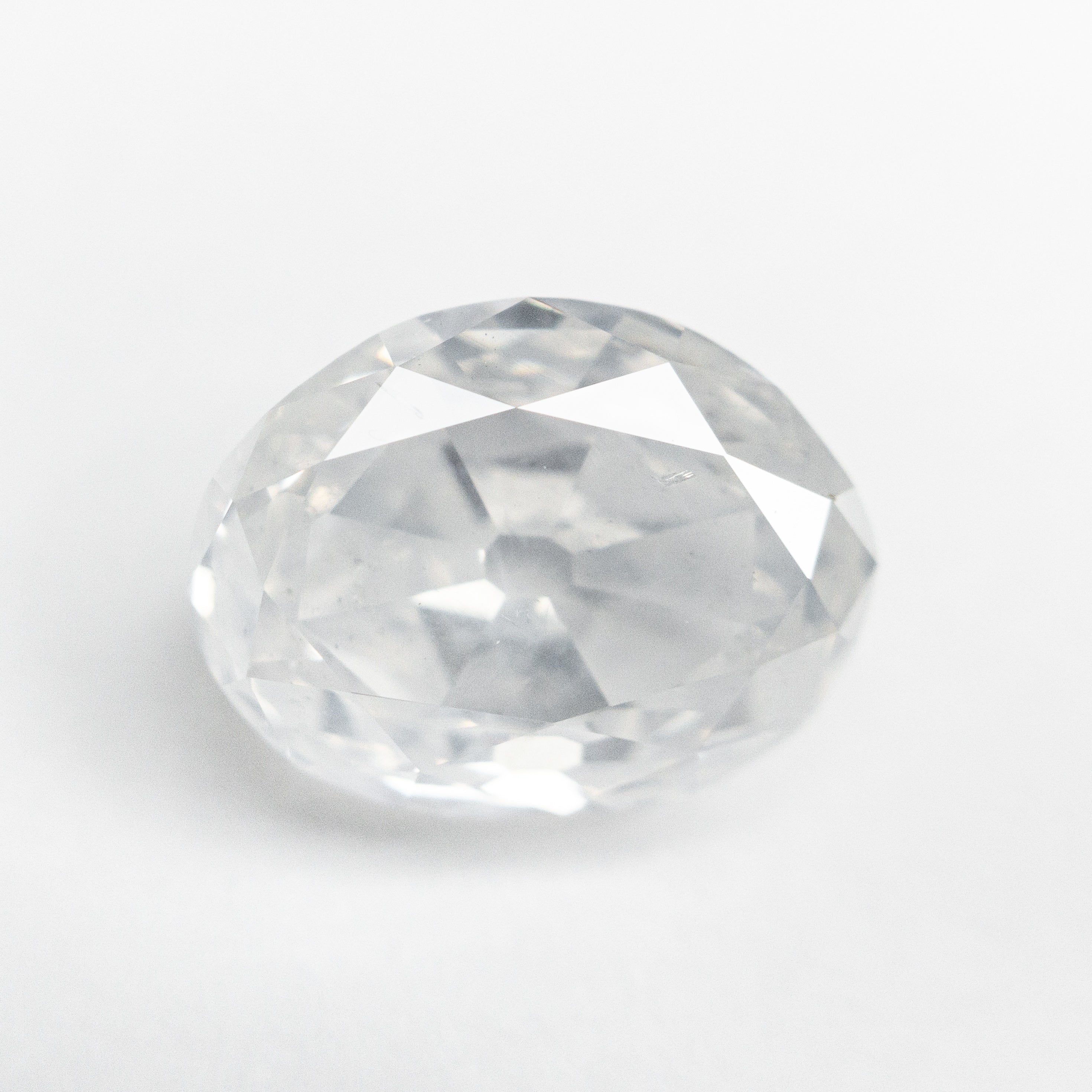 5.54ct 11.83x9.02x6.02mm GIA I2 Fancy White Modern Antique Oval Old Mine Cut 19722-01