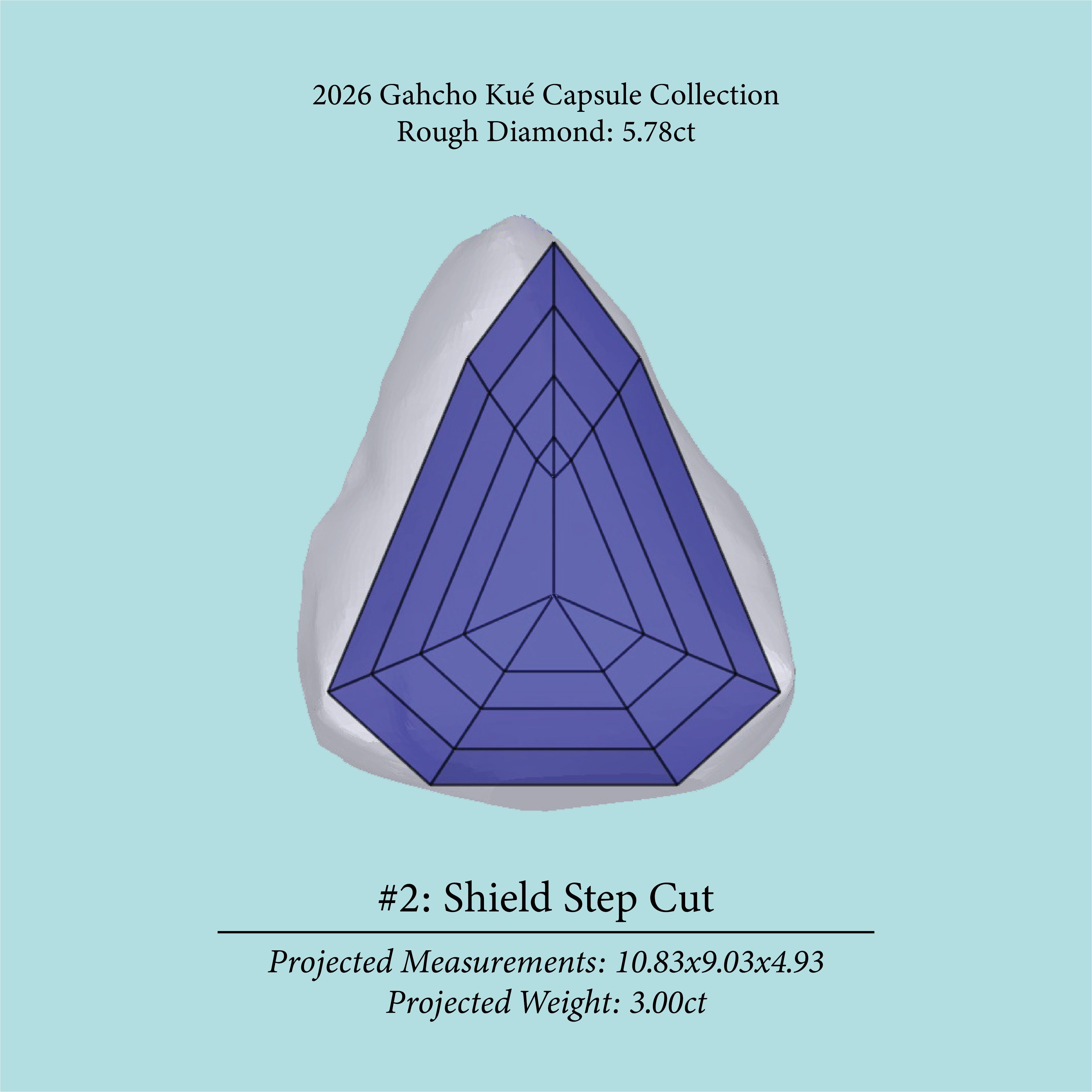 5.78ct VS2 C2 Pre-Cut Canadian Champagne Diamond 27941