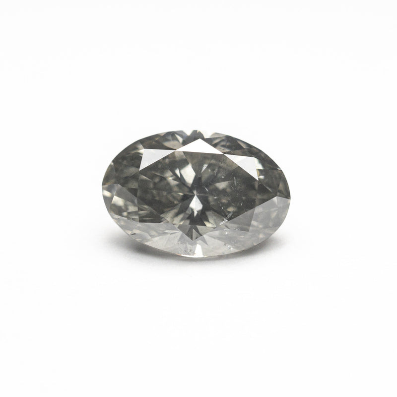 1.01ct 7.77x5.22x3.56mm Fancy Grey Oval Brilliant 19546-01