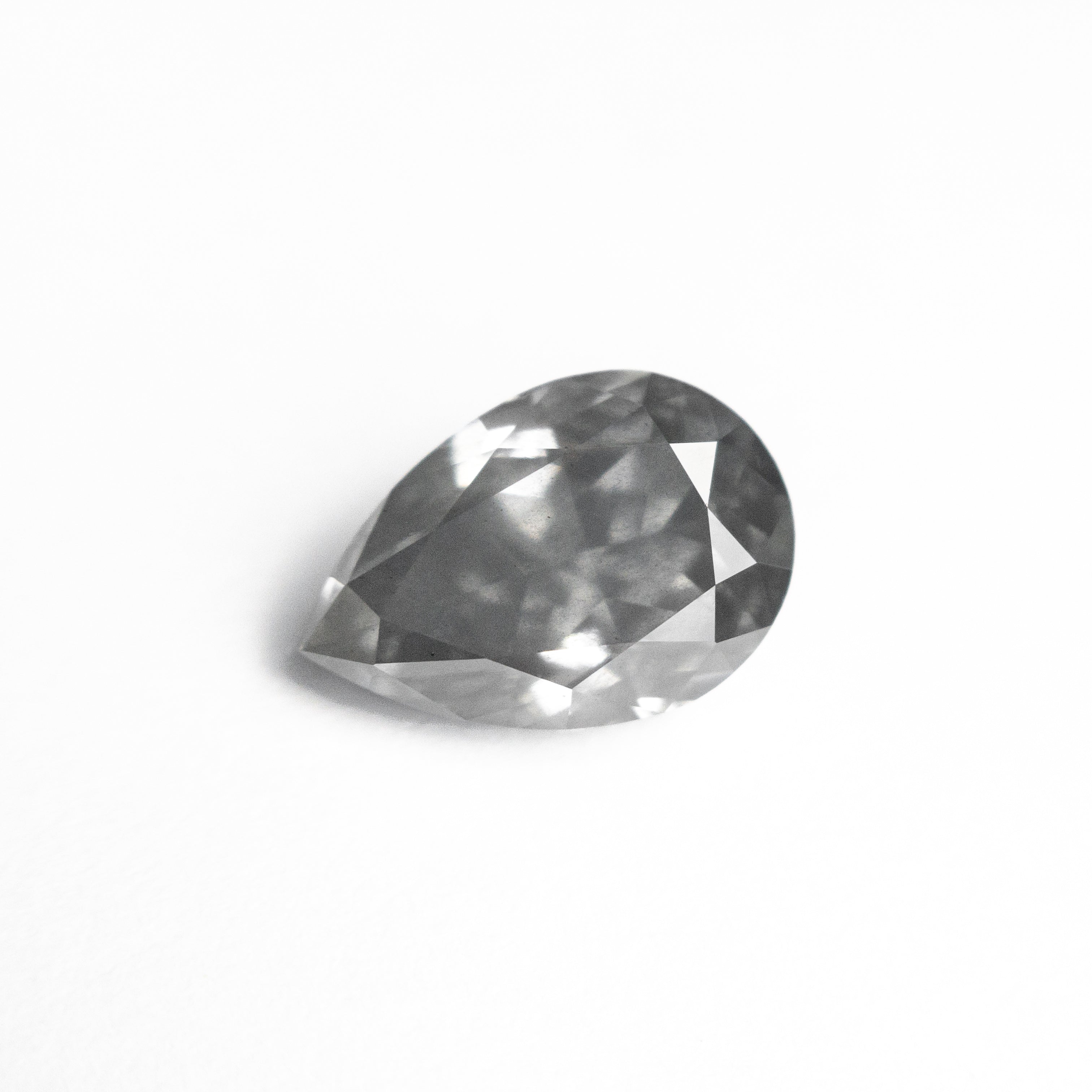 1.77ct 9.06x6.18x4.23mm GIA I1 Fancy Grey Pear Brilliant 25493-01