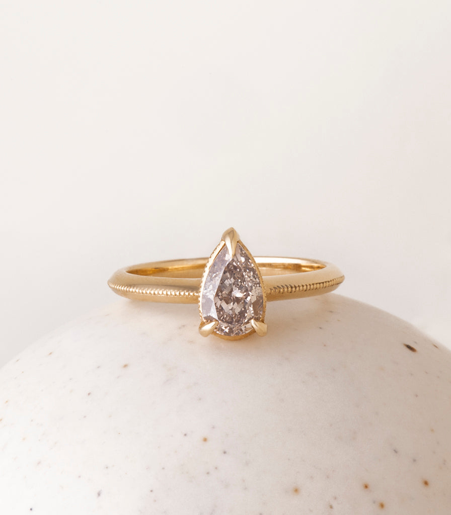 Ali Ring - Champagne Pear Diamond