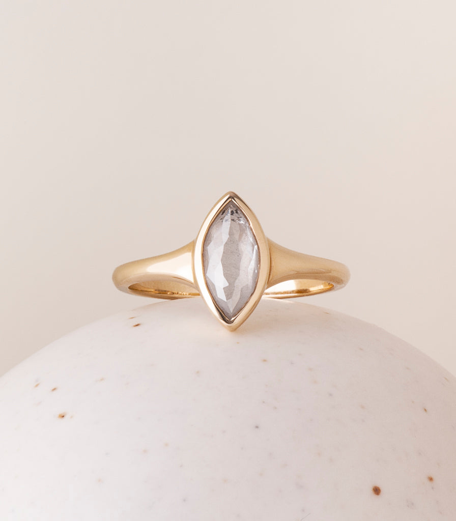 Hunter Ring - Icy Marquise Rosecut Diamond