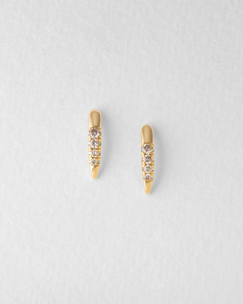 Diamond Torc Earrings - Champagne