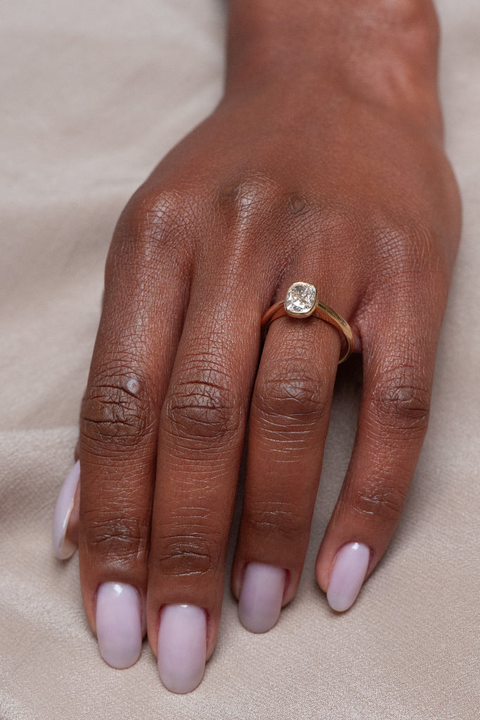 Bella Ring - Cushion-Cut Canadian Diamond