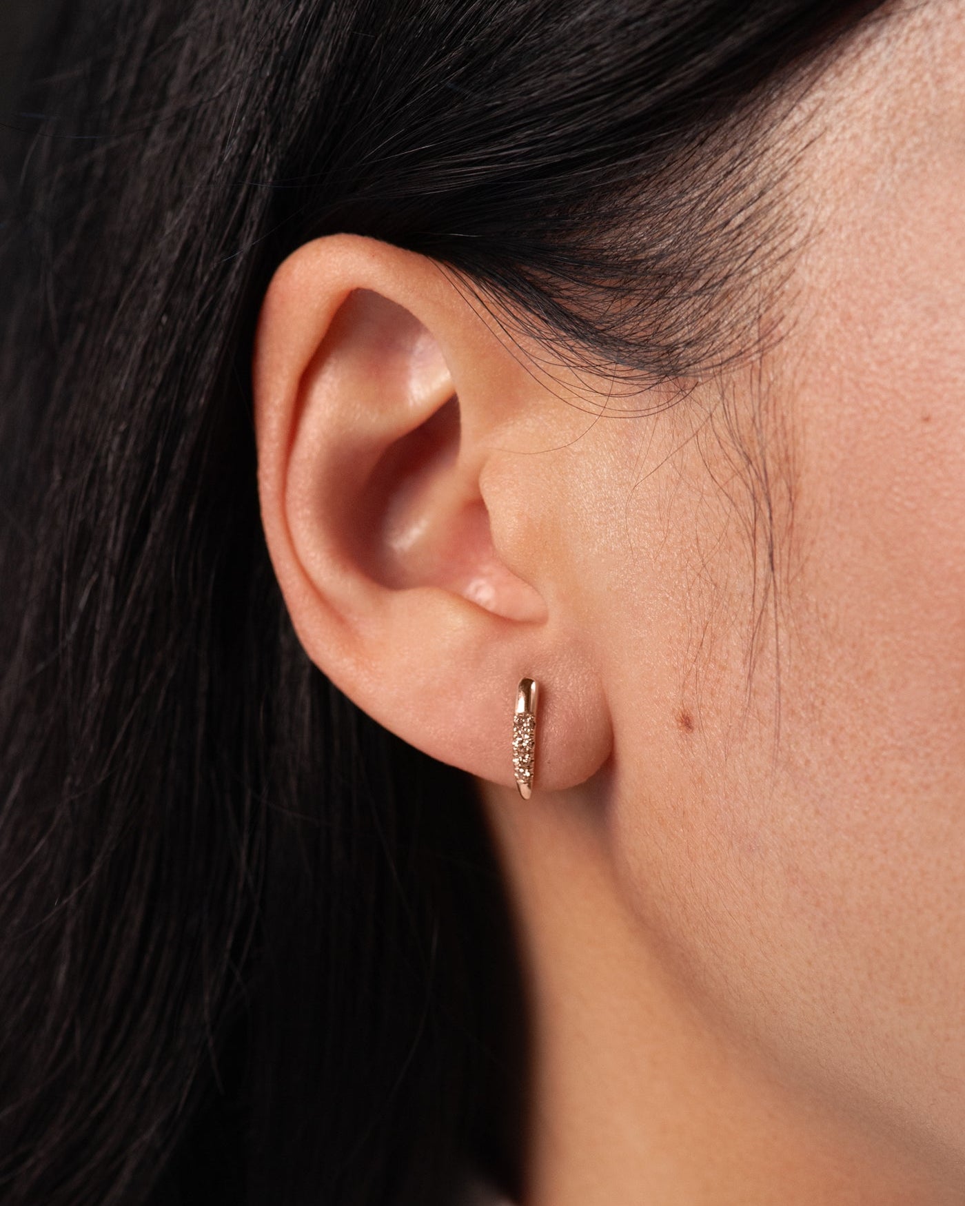 Diamond Torc Earrings - Champagne
