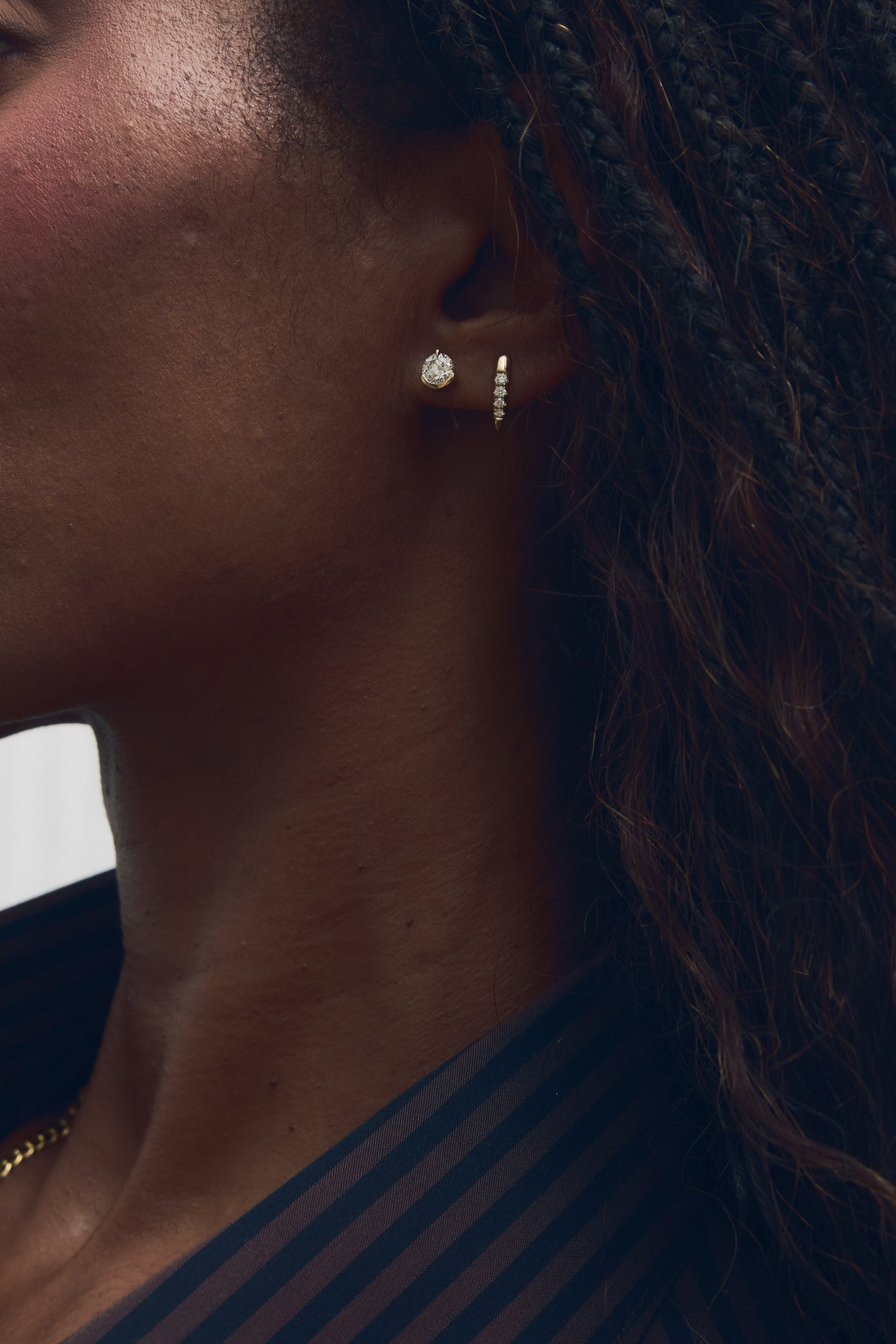 Diamond Torc Earrings