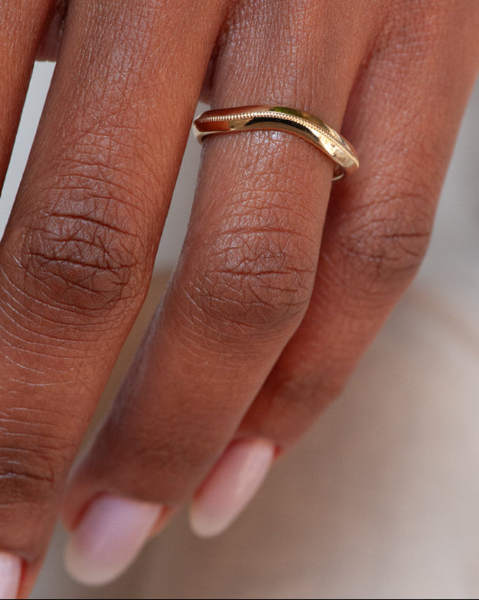 Harper Ring with Milgrain