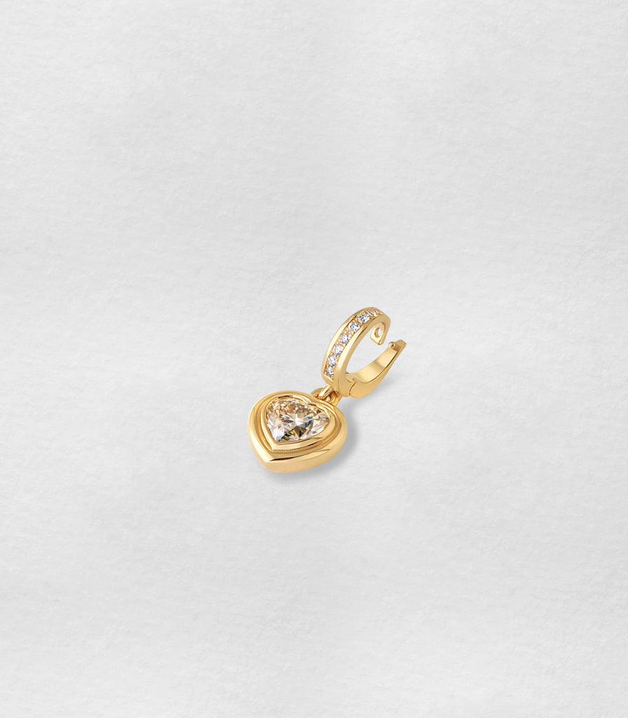 Sol Pendant - Champagne Heart Brilliant Cut Canadian Diamond