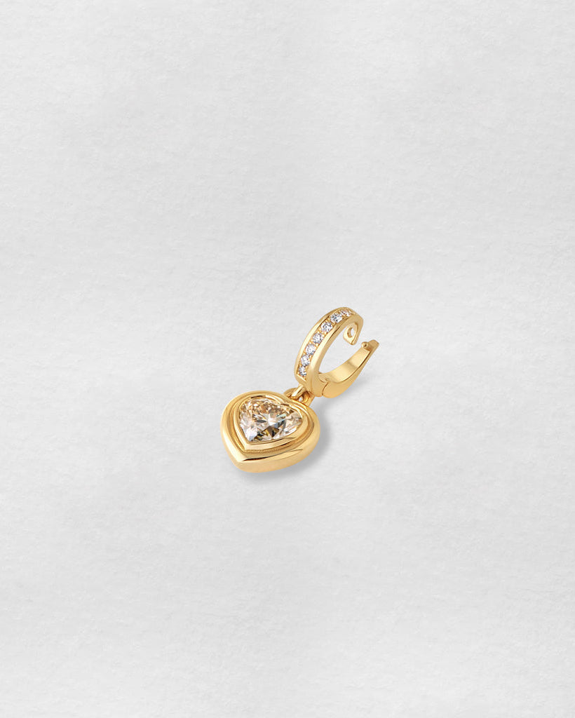 Sol Pendant - Champagne Heart Brilliant Cut Canadian Diamond