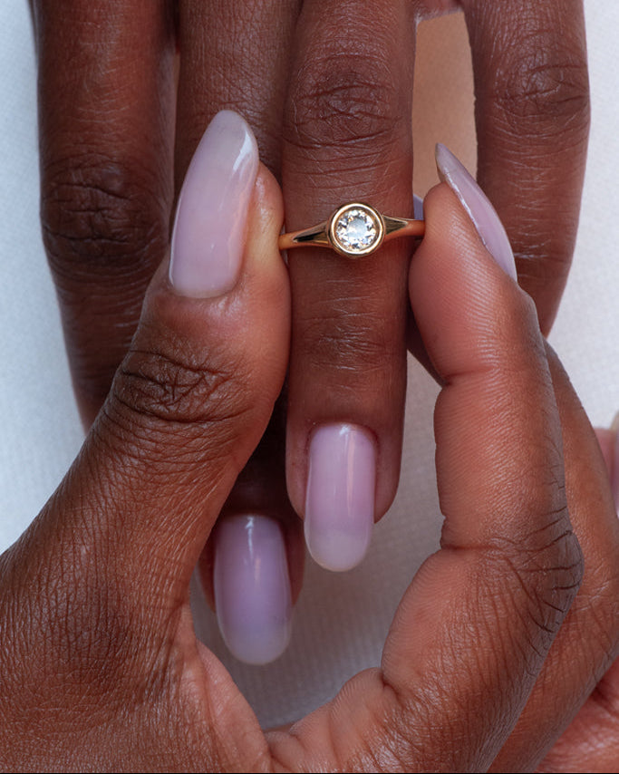 Hunter Ring - Antique Old European Cut Diamond