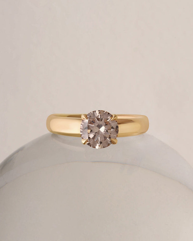Liza Ring - Champagne Round Brilliant Cut Diamond